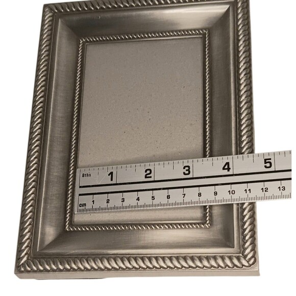 Silver Braided Metal Photo Frame 8" x 6" Photo Size 5.25" x 3.25" By Sixtrees - Picture 13 of 13